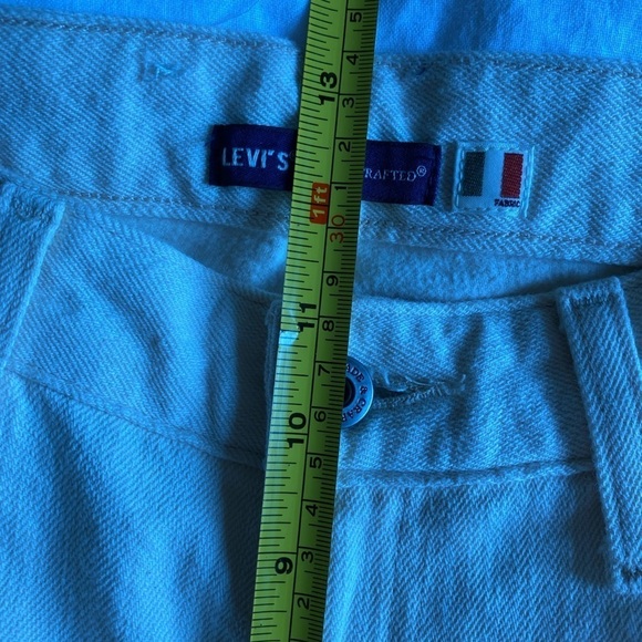 Levi’s Made & Crafted Women’s Flare Full Cream Wide Leg Jeans Size 26 High Rise - Picture 10 of 11